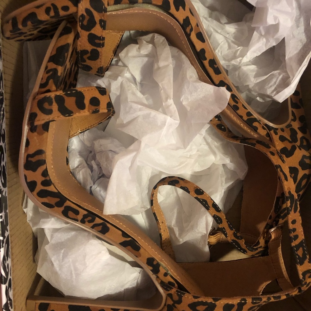 Brand new leopard print heels